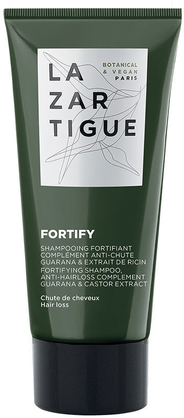 Lazartigue Fortify champú fortificante con complemento anticaída de guaraná y extracto de ricino 50 ml