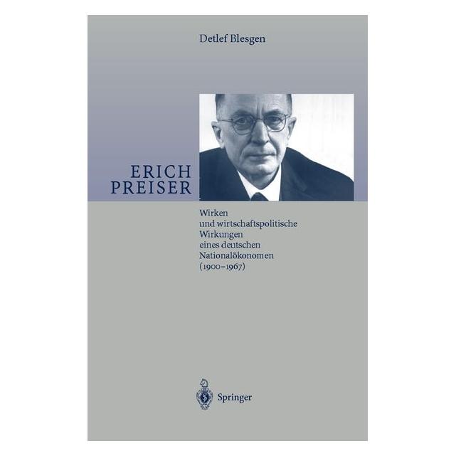 Springer Erich Preiser (Deutsch, Softcover, Detlef J. Blesgen) (7459074)