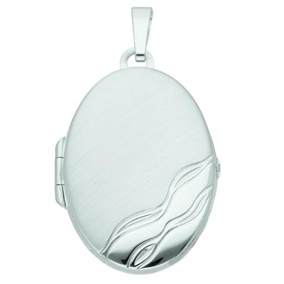 Medallionanhänger ADELIA´S "Medaillon 925 Silber", silber, Schmuckanhänger, Damen, Silber 925 (Sterlingsilber), Silberanhänger