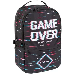 Euro Trade Kinder Schulrucksack Game Over - schwarz