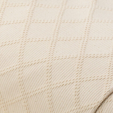 Baumwoll-Jacquard "Raute", natur