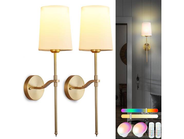 Applique murale de ferme moderne, applique télécommandée rechargeable à tête unique pour chambre à coucher, hôtel, couloir
