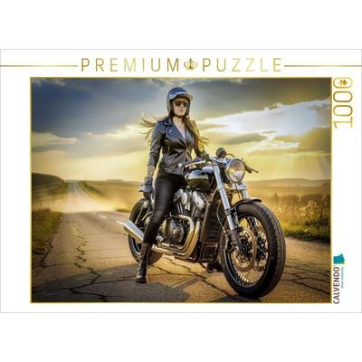 CALVENDO Puzzle Glück beginnt dort, wo der Asphalt den Himmel küsst. | 1000 Teile Lege-Größe 64x48cm Foto-Puzzle für glückliche Stunden, von ,