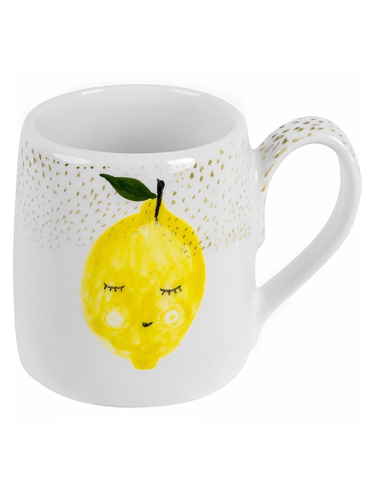The Wild Hug Tasse "Lemmon" in Weiß/ Gelb - (H)9 cm - onesize
