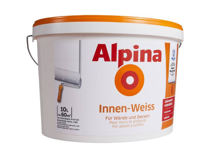 Alpina Innenweiss Weiss 10 l Matt