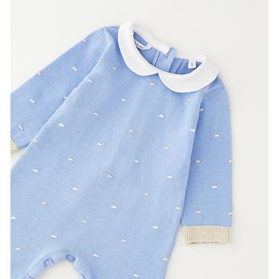 Strampler MINIBANDA "BABY GIRL ROMPERS", Jungen, Gr. 68, EURO-Größen, blau, 100% Baumwolle, Overalls