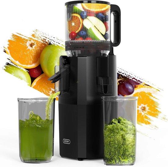 Kaltpress-Zentrifuge - Slow Juicer - Saftmaschine - Für die Herstellung von frischen Säften - Großer Einfüllschacht - 1,4 Liter Fassungsvermögen - Schwarz