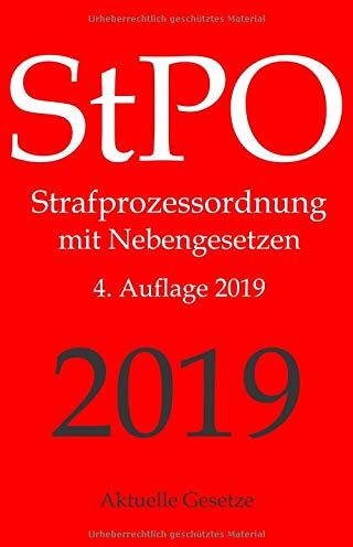 Aktuelle Gesetze - StPO, Strafprozessordnung, Aktuelle Gesetze: Strafprozessordnung mit Nebengesetzen - Preis vom 09.10.2026 07:28:09 h
