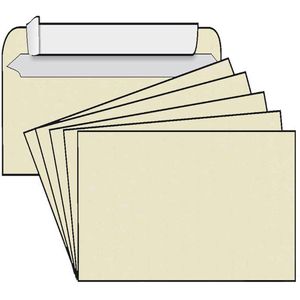 Rico-Design Briefumschläge 1001, chamois, C6, ohne Fenster, haftklebend, 100g/m², 50 Stück