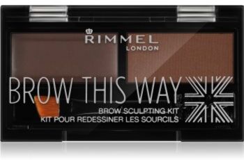 Rimmel Brow This Way paleta para maquilhagem de sobrancelhas tom 003 Dark Brown 1,3 g. Brow This Way