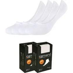 CAMANO Herren Socken Online comfort Footies 4p, Größe 43-46 in Weiß white