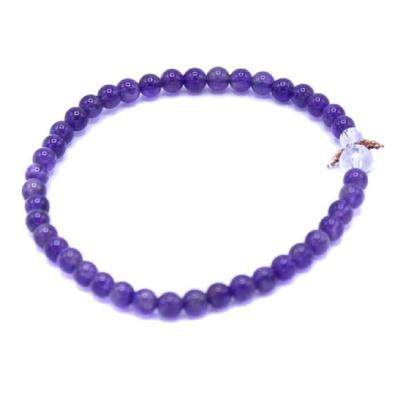 Amethyst Schutzengel Edelsteinarmband Kinder in Geschenkbox