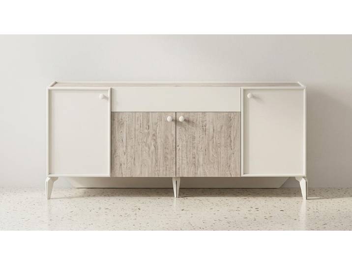 JVmoebel Sideboard Designer Beiges Sideboard Luxuriöse Aufbewahrungsmöbel Anrichte, Made in Europa