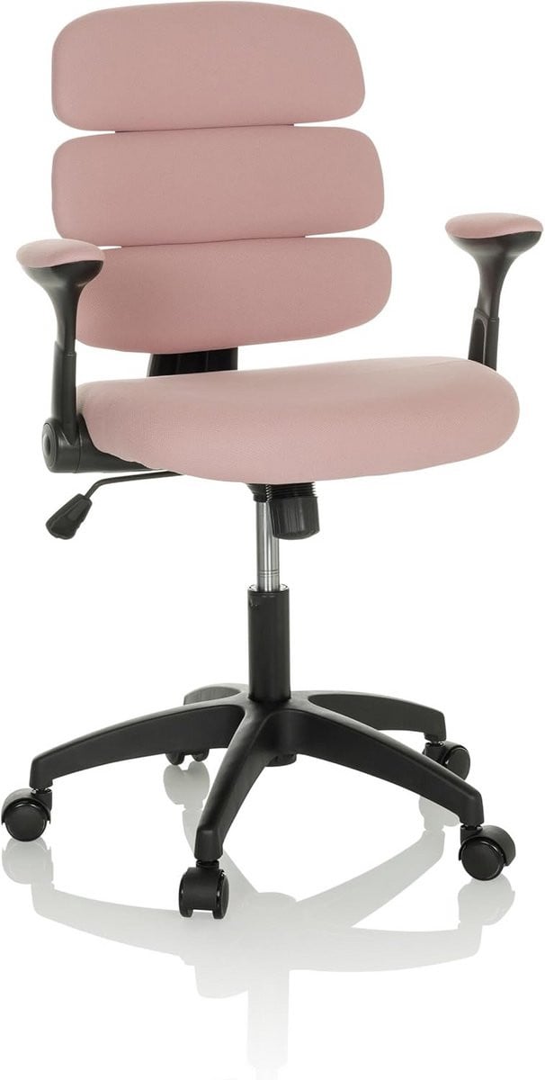 Ergonomische Kinderbureau Stoel Draaibaar Roze met Verstelbare Rugleuning