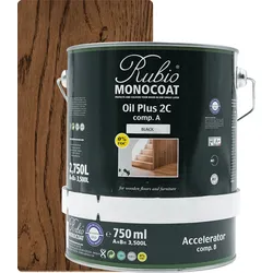 Rubio Monocoat Set Oil Plus 2C Black 3500ml (A+B) - 3500ml [140m2]