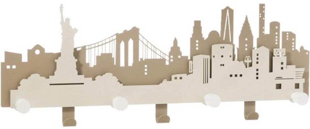Stijlvolle Wandkapstok New York Beige Ivoor