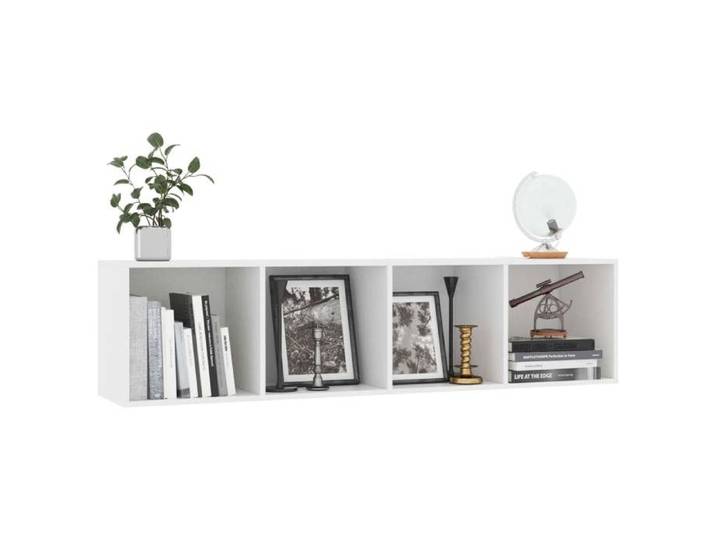 JM Bibliothèque polyvalente/Meuble TV Blanc 143x30x36 cm LV217