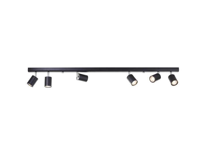 BRILLIANT Deckenstrahler Different , schwarz, 6, H: 15cm, 1 Stk., Leuchten, Spotbalken, 119 cm, 6x GU10, schwenkbar, Metall, schwarz, Deckenstrahler