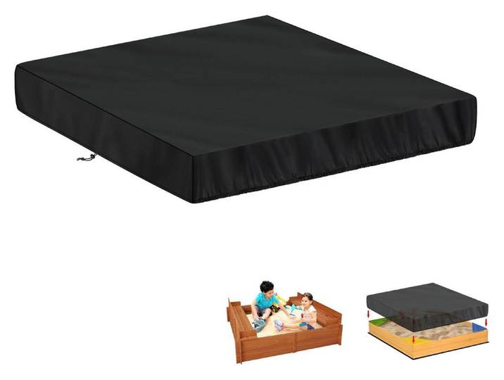 Sandkastenabdeckung 120x120x20cm 420D Oxford wasserdicht winddicht UV-Schutz
