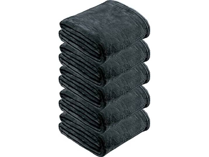REDBEST Microfaserdecke Amarillo 5er-Pack, Fleece-Wohndecke, Sofadecke anthrazit Größe 130x180 cm - kuscheliger Teddyfleece, pflegeleicht, waschbar