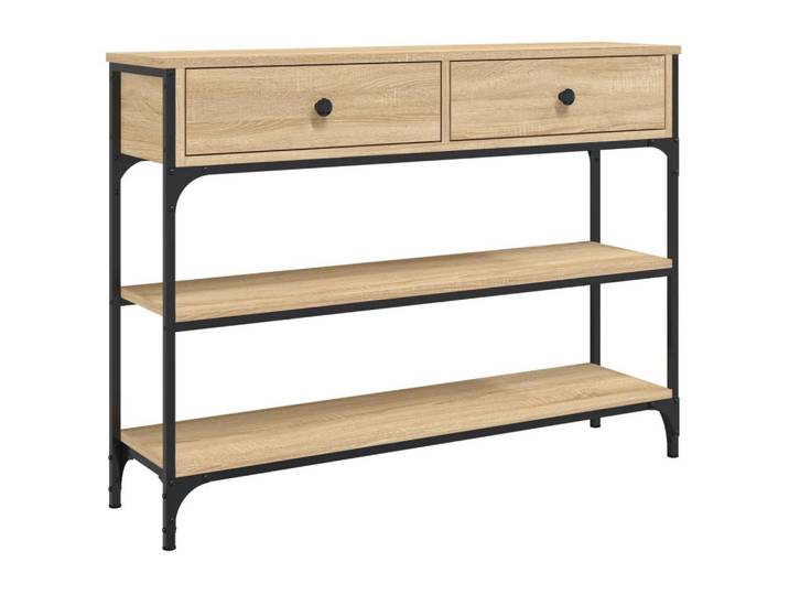 vidaXL Konsolentisch, Beistelltisch Sonoma-Eiche 100x25x75 cm Holzwerkstoff