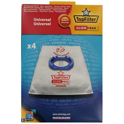 Box mit 4 Top Filter Universal-Staubsaugerbeuteln für Click Bag Adapter