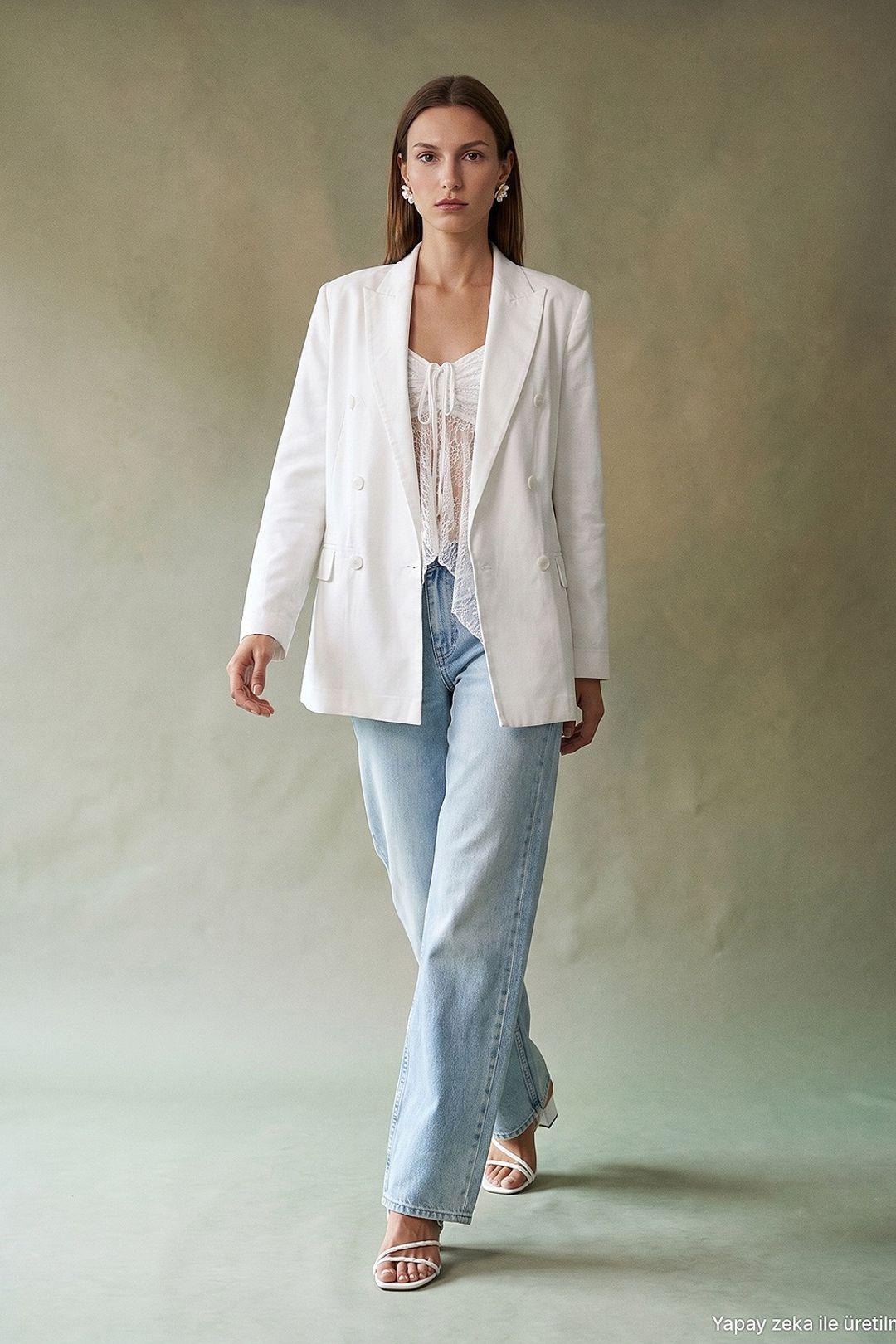 Tencel Baumwoll-Leinenjacke