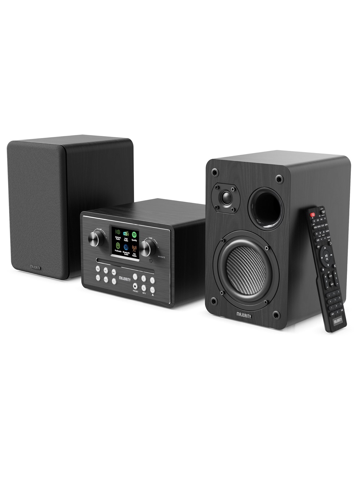 Majority Homerton HiFi Internet Radio Hi-Fi System - Black