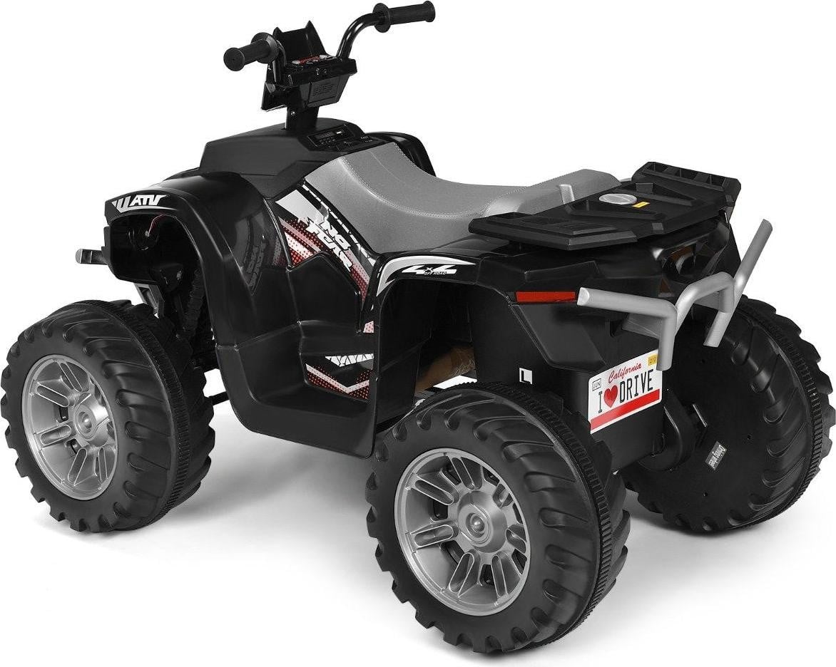 Northix Elektrische kinderquad 12V met koplampen en muziek - Zwart