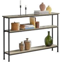 SoBuy, Konsolentisch, Konsolentisch mit 3 Ablagen (120 x 20 x 77 cm)