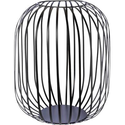 Windlicht OTTO HOME "Dilja, Stumpenkerzenhalter aus Metall", schwarz, H:40cm Ø:35cm, Metall, Kerzenhalter, Windlicht, Kerzenhalter im minimalistischen Design