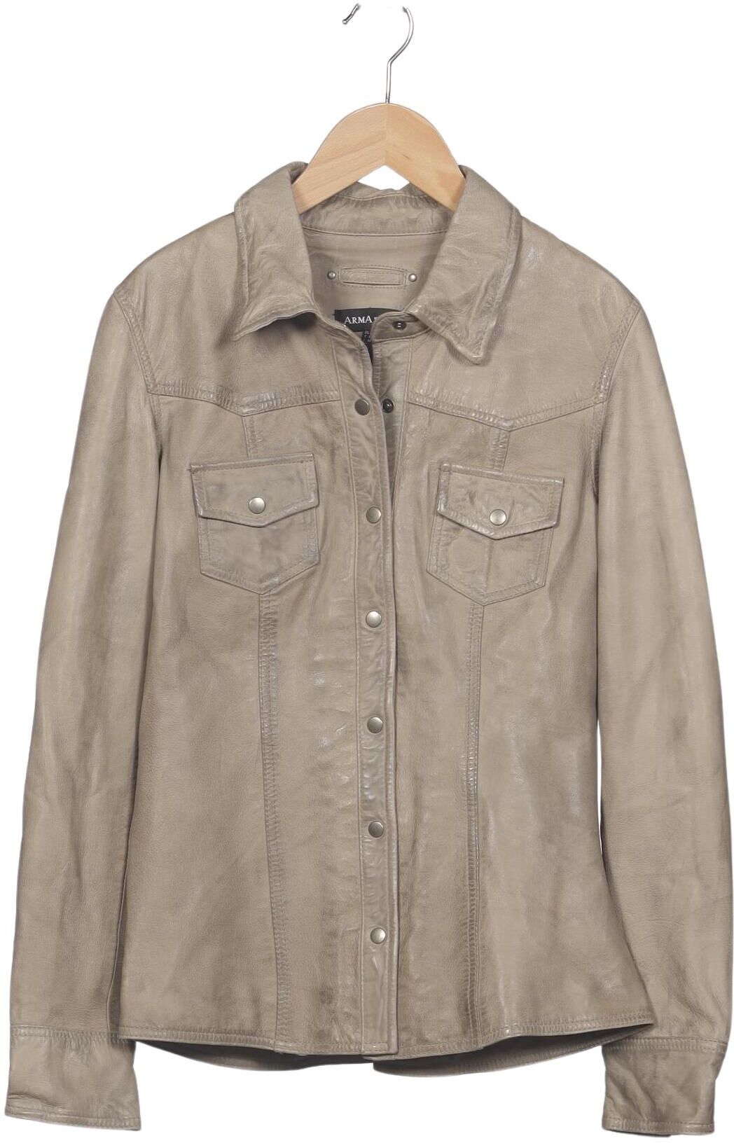 Arma Damen Jacke, Beige, Gr. EU 36 (IT 42), Leder / Synthetik - Second Hand