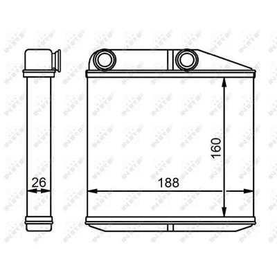 NRF Wärmetauscher, Innenraumheizung 54213 für Opel ABARTH Peugeot