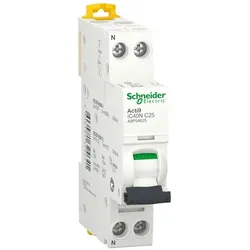 Schneider Electric, Schutzschalter, Acti9 iC40N-Leitungsschutzschalter-1P+N- A9P54625