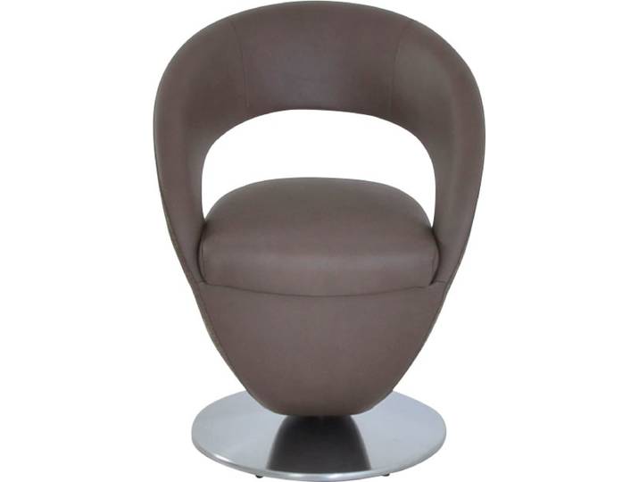 Esszimmerstuhl K+W KOMFORT & WOHNEN Wave, Drehstuhl , braun (sattel 77, schlamm 75, edelstahloptik), B:62cm H:86cm T:61cm, Stühle, Esszimmerstuhl, Design-Drehstuhl, Drehteller in Metall edelstahloptik, Farbkombination