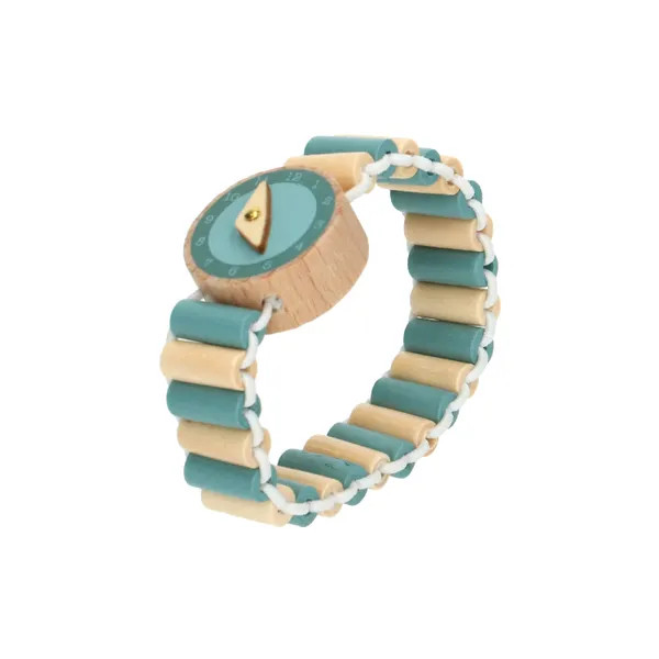 Dille & Kamille Houten Horloge Groen