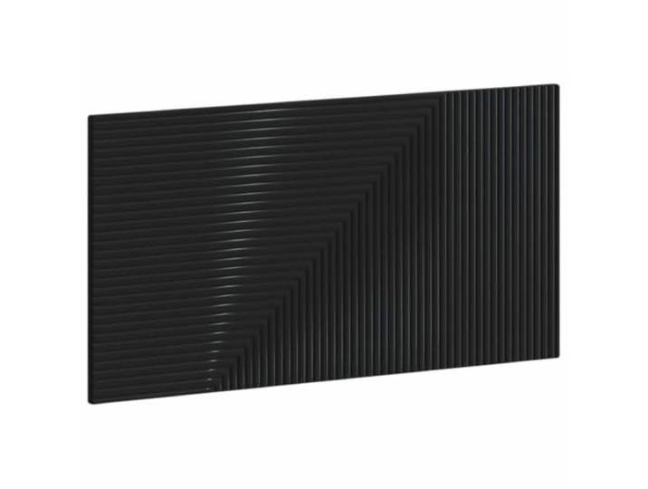 Makastle Wandmontiertes Kopfteil Schwarz 100x50 cm Holzwerkstoff Lineares Muster