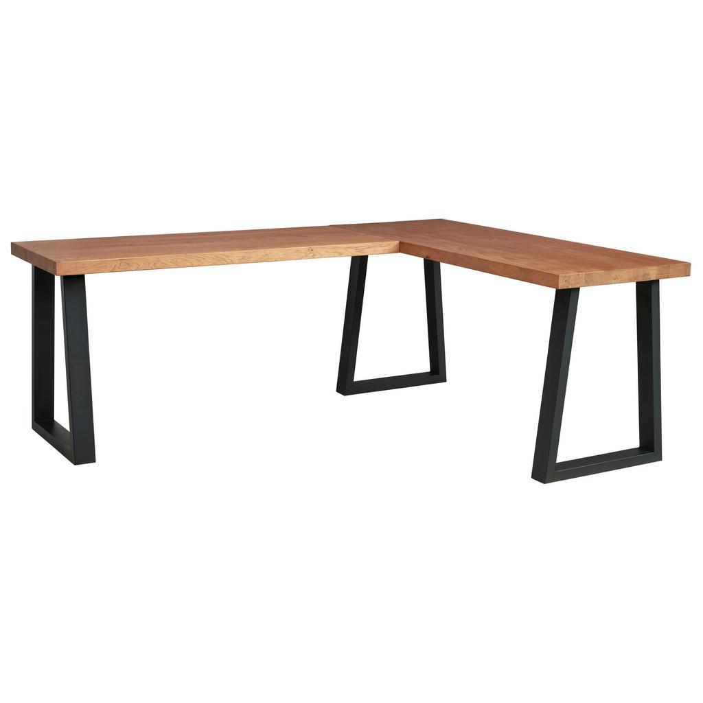 Livetastic Eckschreibtisch , Schwarz, Eichefarben , Holz, Metall, Holzwerkstoff , Eiche , furniert , rechteckig , Flachrohr , 160x75x200 cm , Bsci , Büromöbel, Schreibtische, Eckschreibtisch