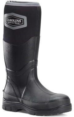 "Carolina Graupel 16"" Steel Toe Rubber Boot - Mens 11 Black Boot D"