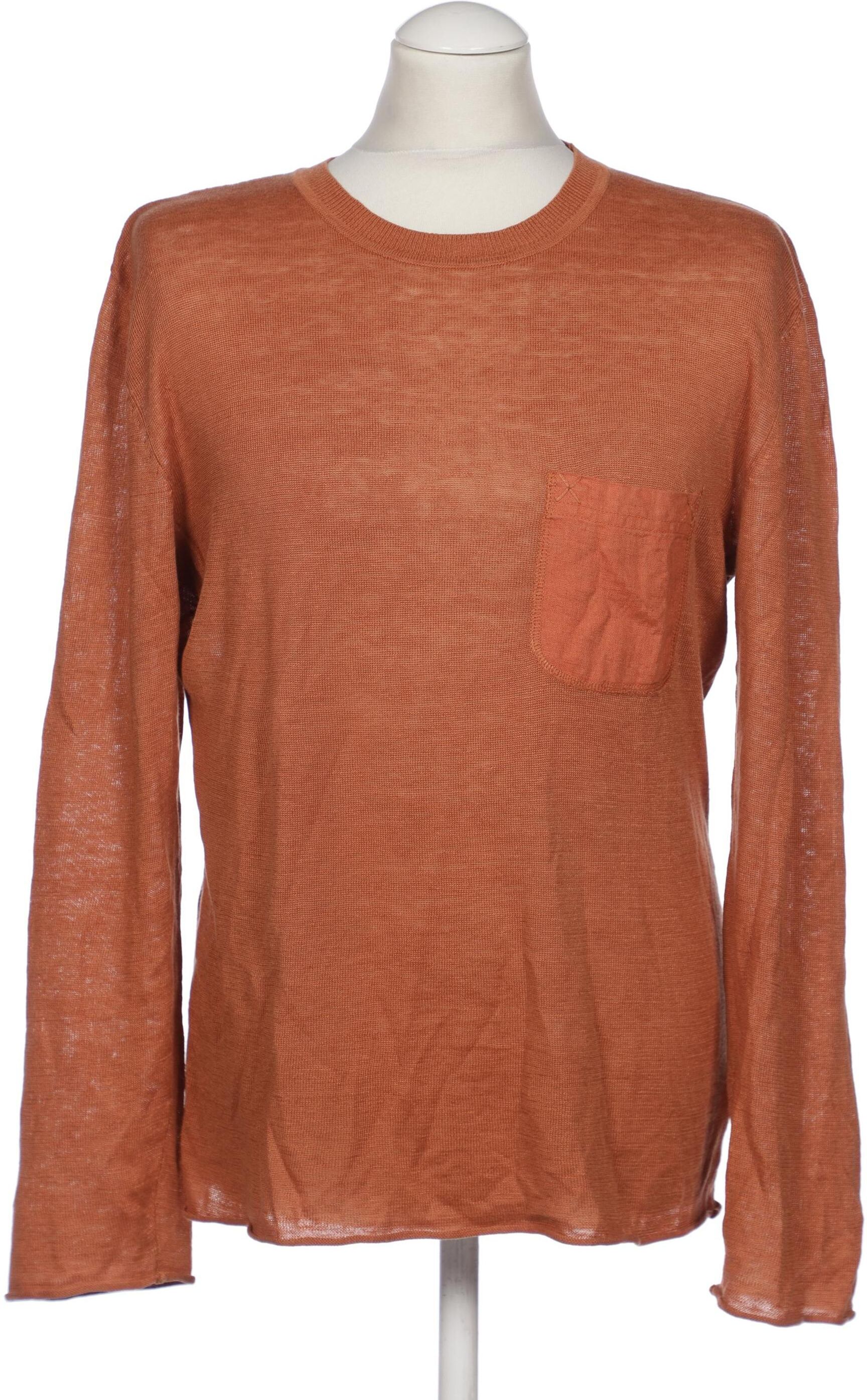 Boss Orange Herren Pullover, Orange, Gr. M, Leinen - Second Hand