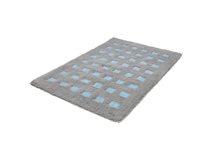 Tapis de bain Boxes 70 x 120cm Turquoise/Gris/Turqouise