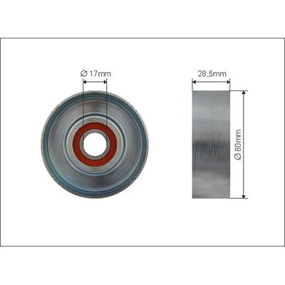 CAFFARO Spannrolle, Keilrippenriemen 49800 für MITSUBISHI