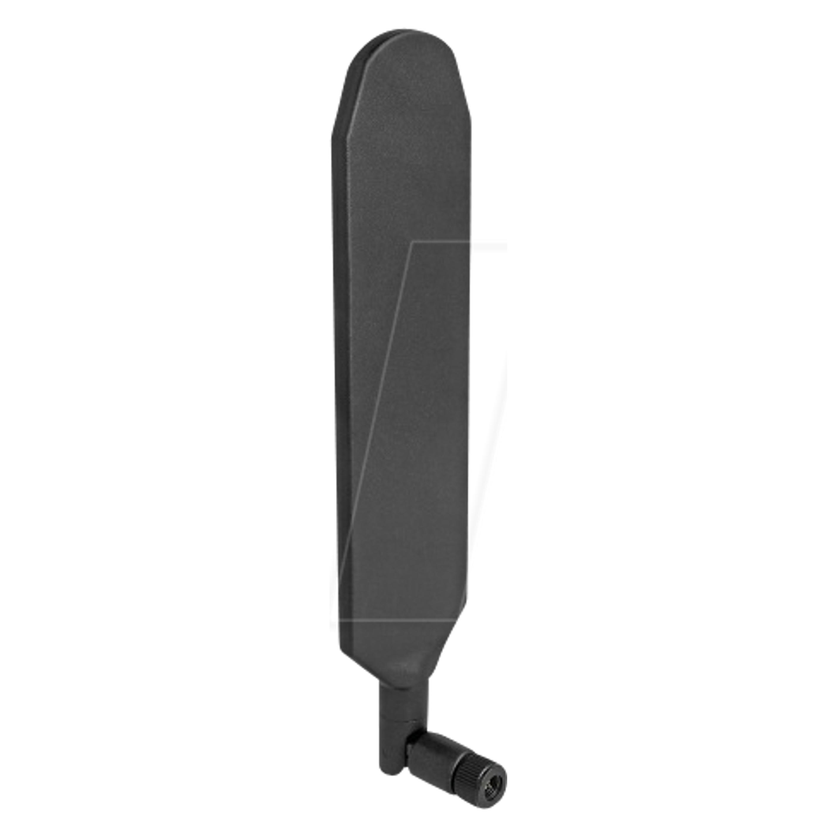 Delock 5G LTE Antenne SMA Stecker 3 dBi omnidirektional drehbar mit Kippgelenk schwarz (90102)
