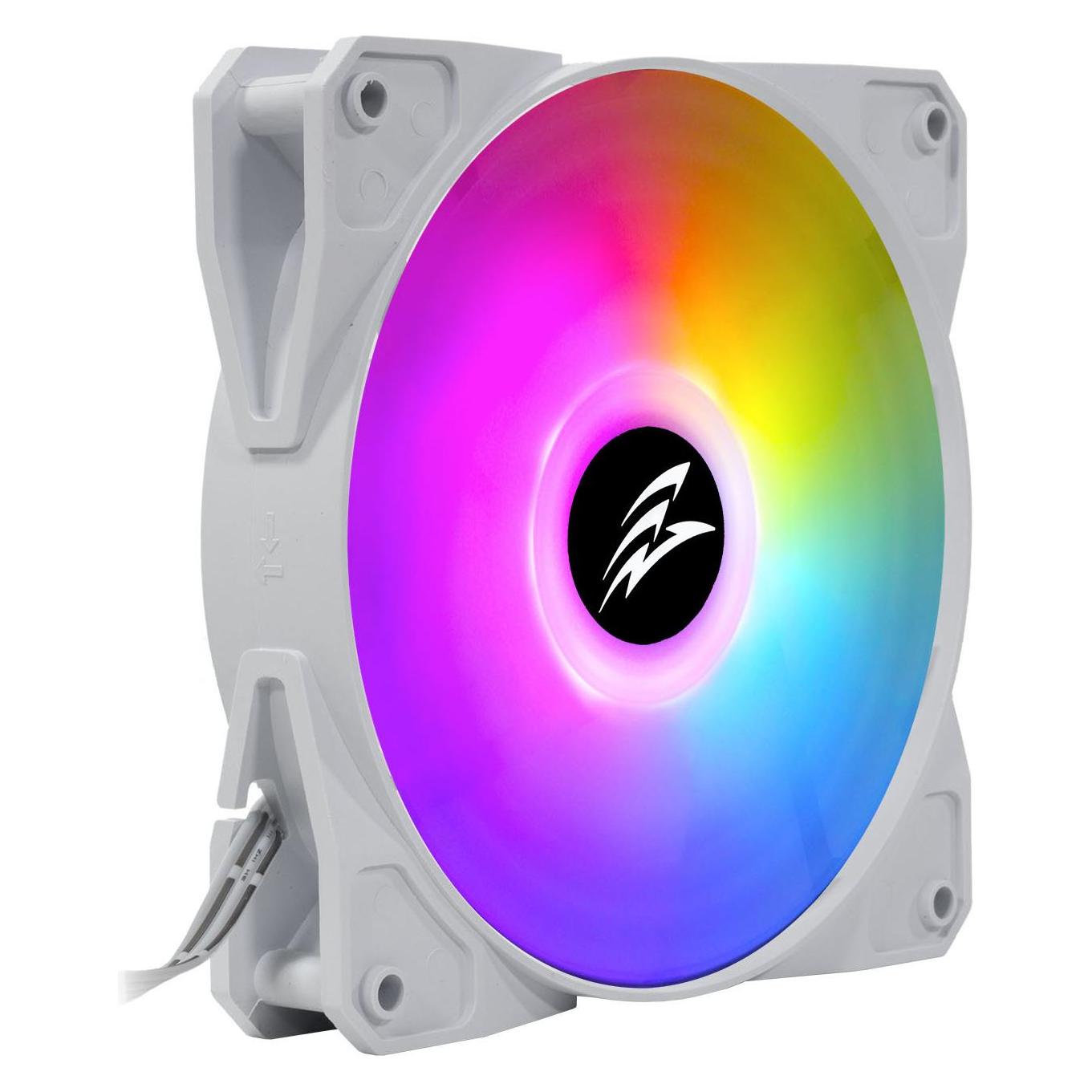 Evolveo 12FS Lüfter 120 mm weisser Rahmen / ARGB / Slave (120 mm, 1x) (RGBFAN12FSW)
