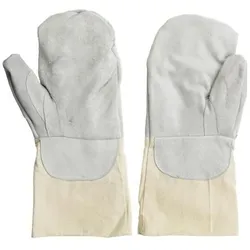 Lauterjung Backhandschuhe 1 Paar Stulpe Leinen Fauster Leder, Backhandschuhe + Topflappen