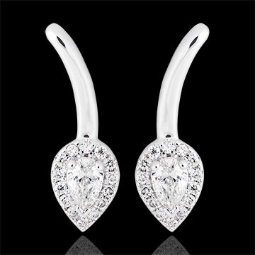 Edenly Ohrringe Knospe - 375er WeiÃŸgold und Diamanten