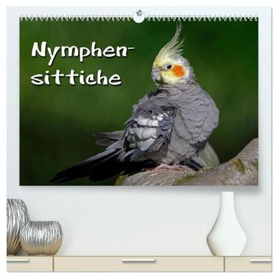 Nymphensittiche (hochwertiger Premium Wandkalender 2027 DIN A2 quer), Kunstdruck in Hochglanz