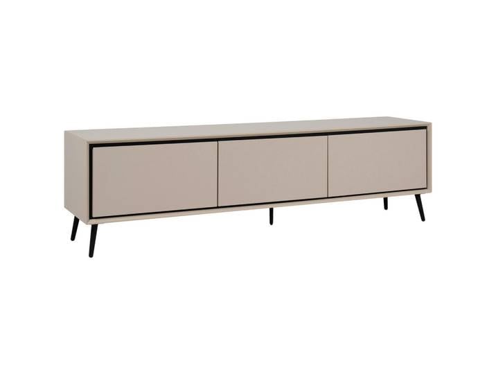 TV-Lowboard Arona B: 175 cm Sandfarben, Schwarz