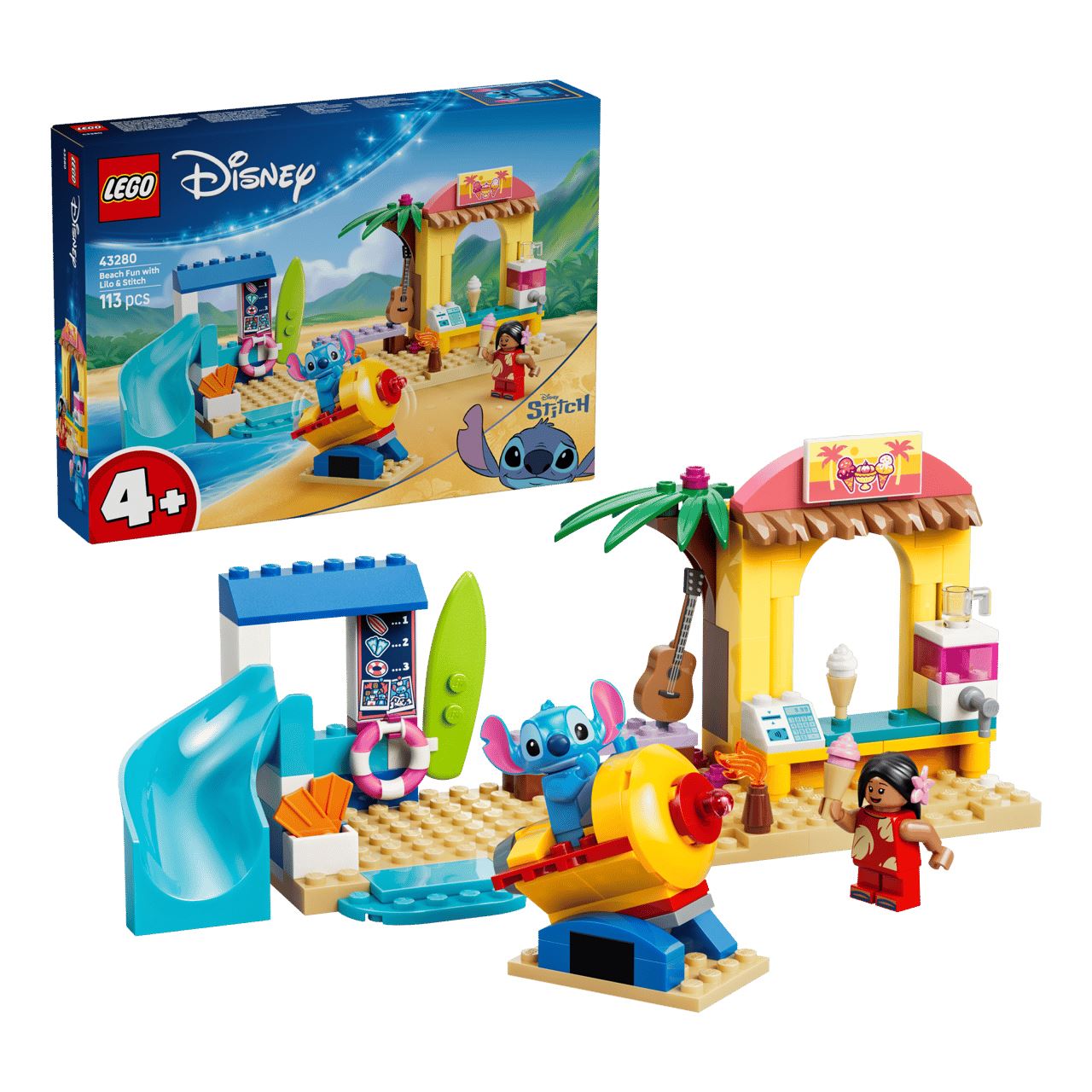 LEGO Disney 43280 Classic Spaß am Strand mit Lilo und Stitch