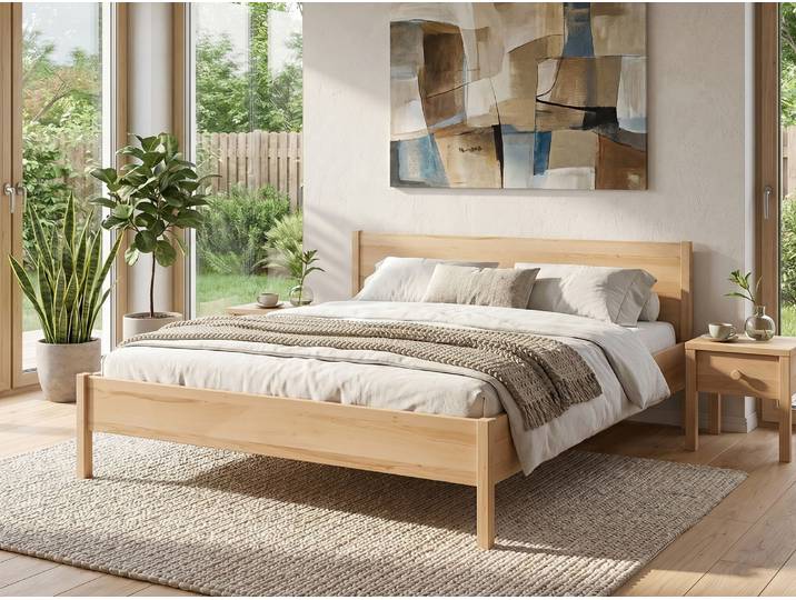 Bett Kernbuche „Flora“ 90 x 210 cm Massivholz Buche